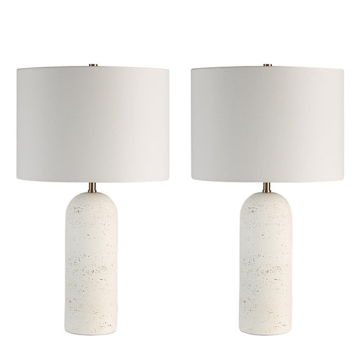 Dorato Two Light Table Lamp Off-White