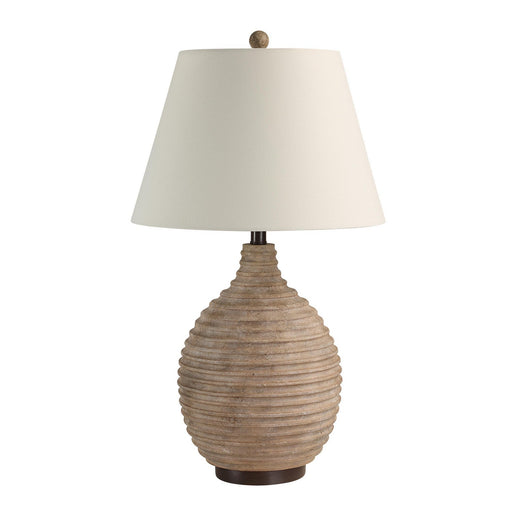 Cebada One Light Table Lamp Textured Brown & Beige