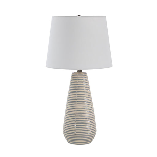 Pera One Light Table Lamp Gray And Ivory