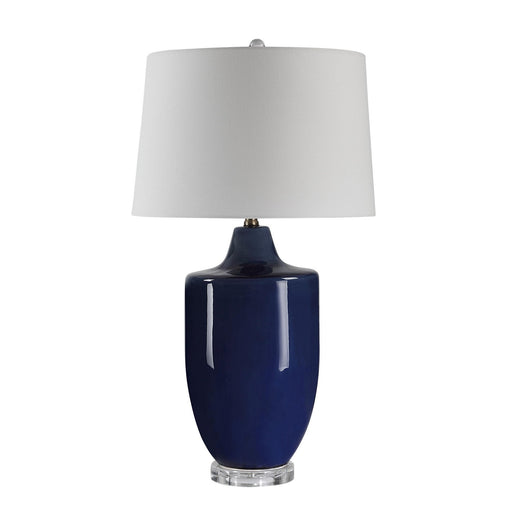 Decimus One Light Table Lamp Crackled Navy