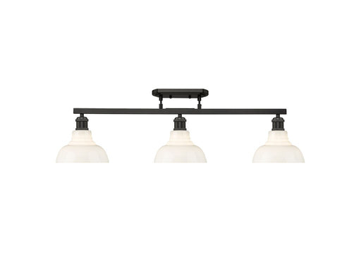 Golden - 0305-3SF BLK-VMG - Three Light Semi-Flush Mount - Carver - Matte Black