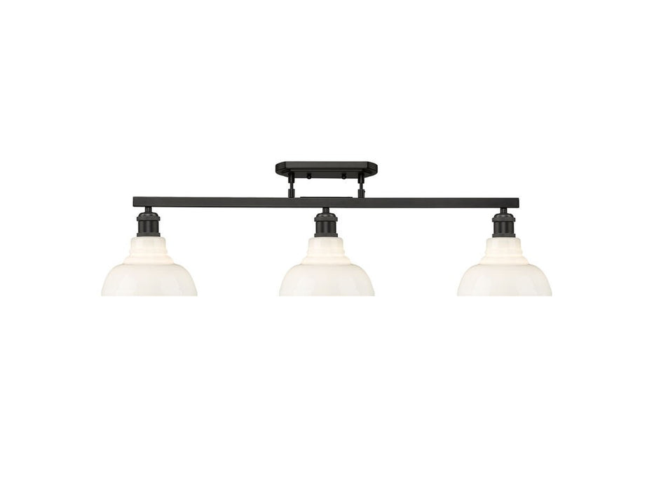 Golden - 0305-3SF BLK-VMG - Three Light Semi-Flush Mount - Carver - Matte Black