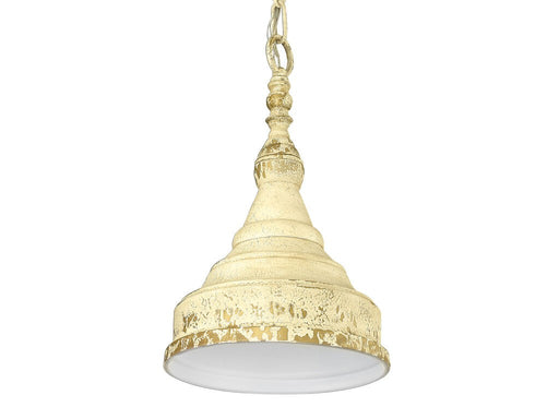 Wellsly One Light Pendant Antique Tea Stone