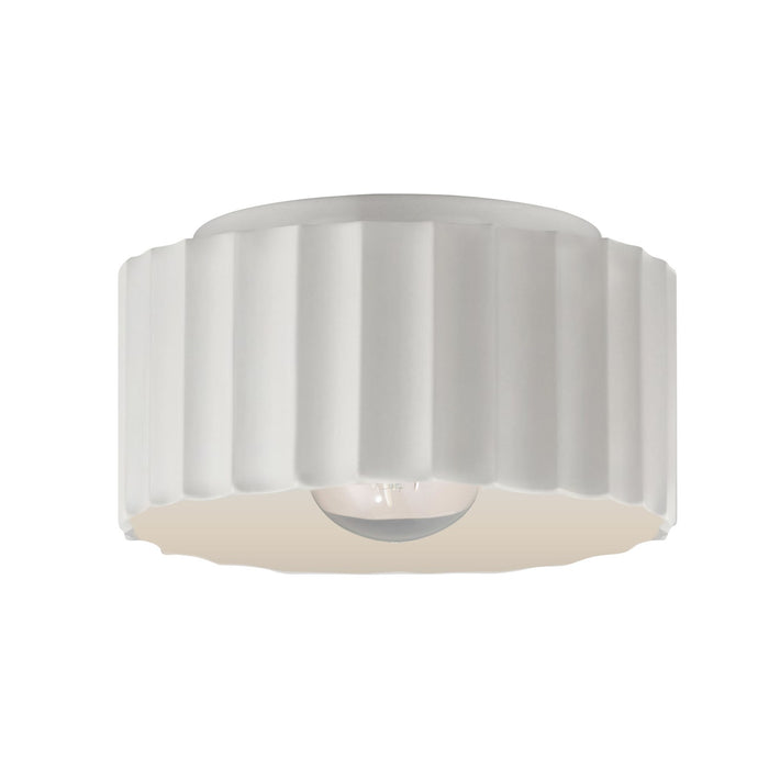 Justice Designs - CER-6185-BIS - One Light Flush-Mount - Radiance - Bisque