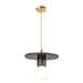 Justice Designs - CER-6320-GRY-ABRS-BEIG-TWST - One Light Pendant - Radiance - Gloss Grey