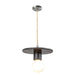 Justice Designs - CER-6320-GRY-NCKL-BEIG-TWST - One Light Pendant - Radiance - Gloss Grey
