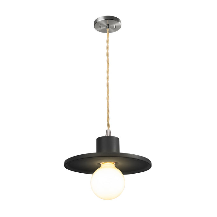 Justice Designs - CER-6325-CRB-NCKL-BEIG-TWST - One Light Pendant - Radiance - Carbon - Matte Black