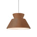 Justice Designs - CER-6420-TERA-NCKL-RIGID - One Light Pendant - Radiance - Terra Cotta