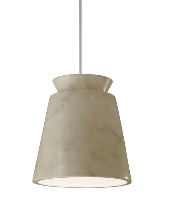 Justice Designs - CER-6425-PATA-NCKL-RIGID - One Light Pendant - Radiance - Antique Patina