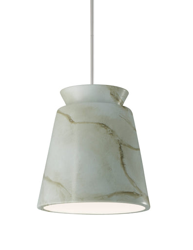 Radiance One Light Pendant Carrara Marble