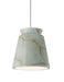 Justice Designs - CER-6425-STOC-NCKL-RIGID - One Light Pendant - Radiance - Carrara Marble
