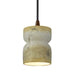 Justice Designs - CER-6500-TRAG-DBRZ-BKCD - One Light Pendant - Radiance - Greco Travertine