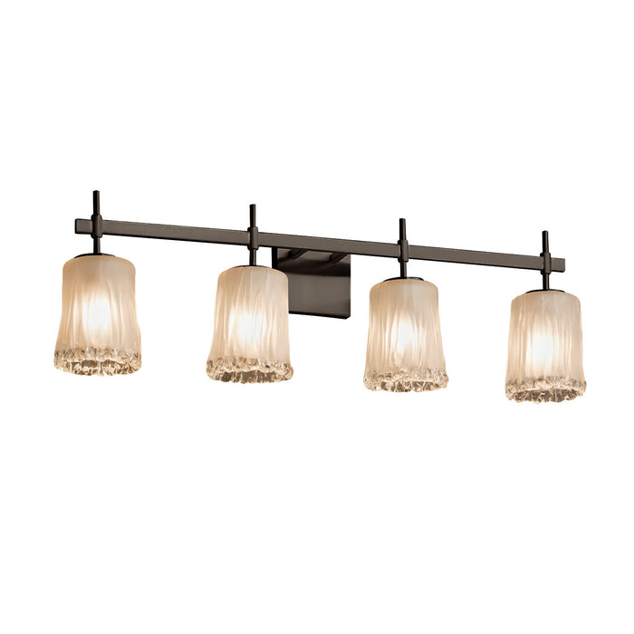 Justice Designs - GLA-8414-16-WTFR-DBRZ - Four Light Bath Bar - Veneto Luce - Dark Bronze