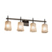Justice Designs - GLA-8414-16-WTFR-DBRZ - Four Light Bath Bar - Veneto Luce - Dark Bronze