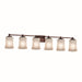 Justice Designs - GLA-8426-16-WTFR-DBRZ - Six Light Bath Bar - Veneto Luce - Dark Bronze