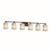 Justice Designs - GLA-8426-26-WHTW-DBRZ - Six Light Bath Bar - Veneto Luce - Dark Bronze