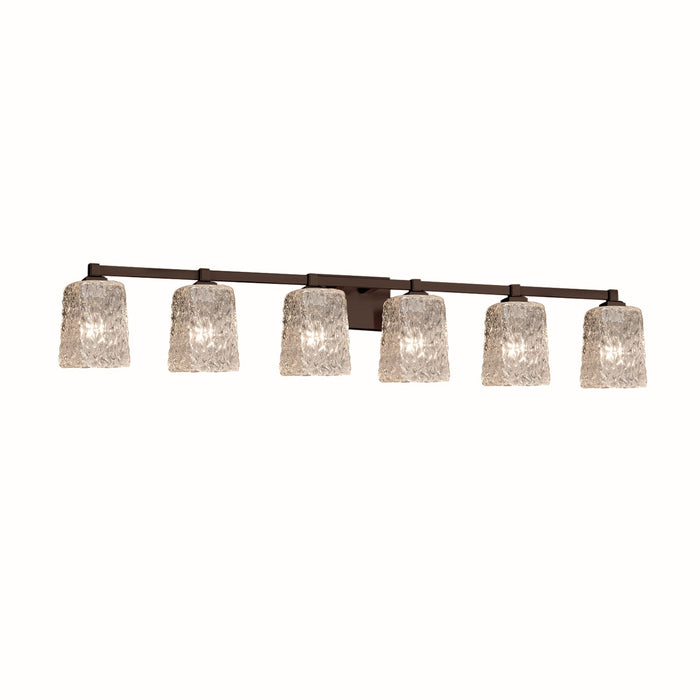 Justice Designs - GLA-8436-26-CLRT-DBRZ - Six Light Bath Bar - Veneto Luce - Dark Bronze