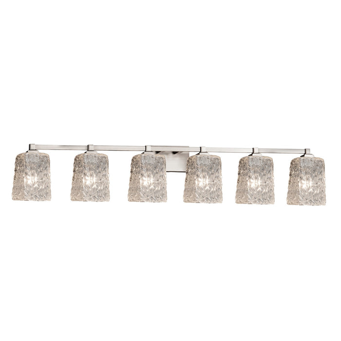 Justice Designs - GLA-8436-26-CLRT-NCKL - Six Light Bath Bar - Veneto Luce - Brushed Nickel