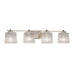 Justice Designs - GLA-8444-30-LACE-NCKL - Four Light Bath Bar - Veneto Luce - Brushed Nickel