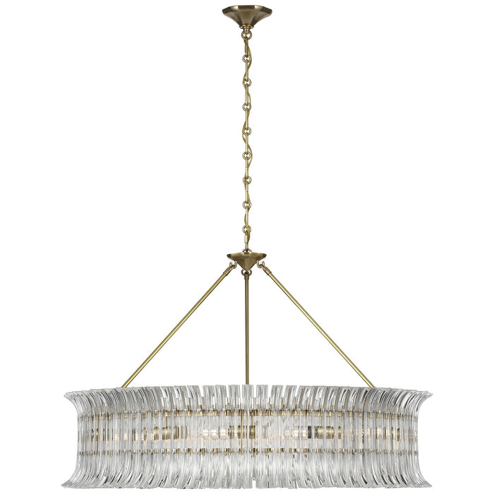 Visual Comfort Signature - ARN 5070HAB-CG - LED Chandelier - Rhine - Hand-Rubbed Antique Brass