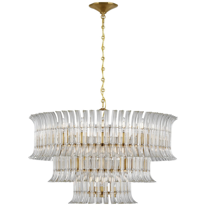 Visual Comfort Signature - ARN 5072HAB-CG - LED Chandelier - Rhine - Hand-Rubbed Antique Brass