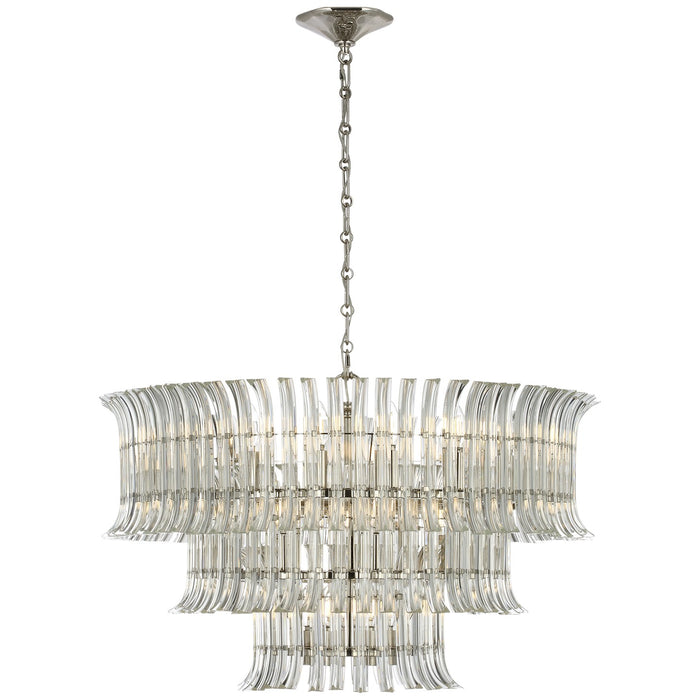 Visual Comfort Signature - ARN 5072PN-CG - LED Chandelier - Rhine - Polished Nickel