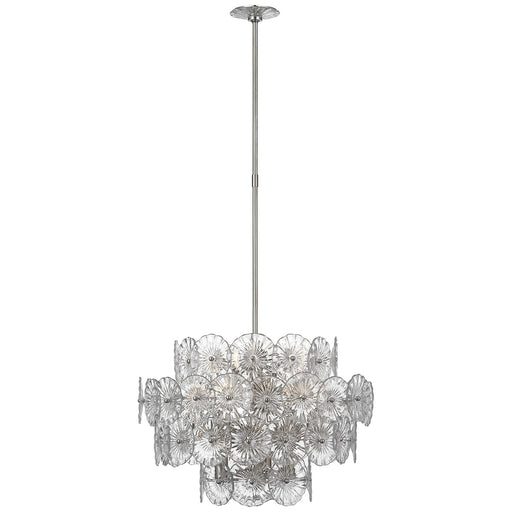 Gianna LED Chandelier Burnished Silver Leaf