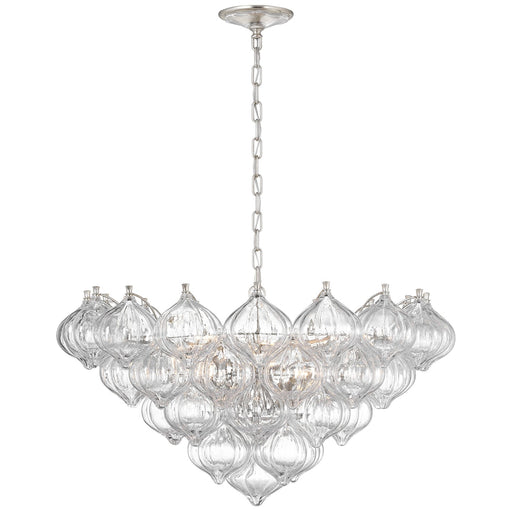 Caselli LED Chandelier Burnished Silver Leaf