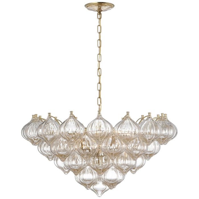 Visual Comfort Signature - JN 5145HAB-GF - LED Chandelier - Caselli - Hand-Rubbed Antique Brass