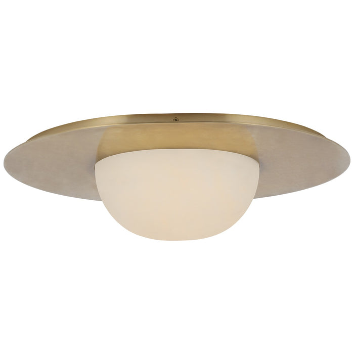 Visual Comfort Signature - KW 4008AB-ALB - LED Flush Mount - Fosse - Antique-Burnished Brass