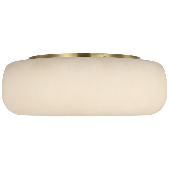 Visual Comfort Signature - KW 4904ALB/AB - LED Flush Mount - Formosa - Alabaster and Antique-Burnished Brass