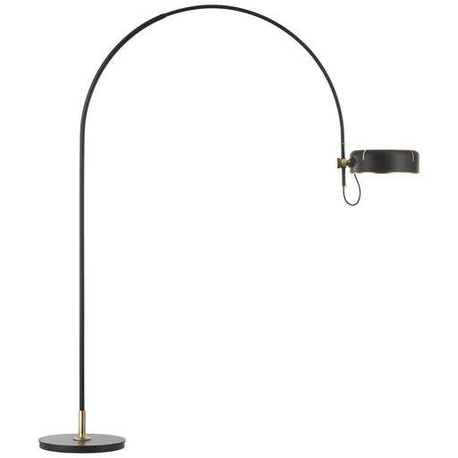Oso LED Floor Lamp Modern Iron and Hand-Rubbed Antique Brass