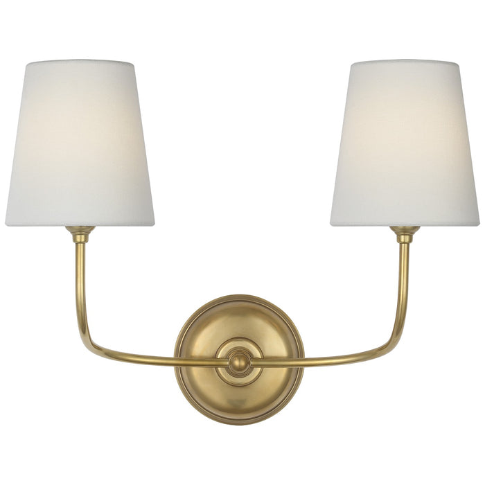 Visual Comfort Signature - TOB 2088HAB-L-CL - LED Wall Sconce - Vendome - Hand-Rubbed Antique Brass