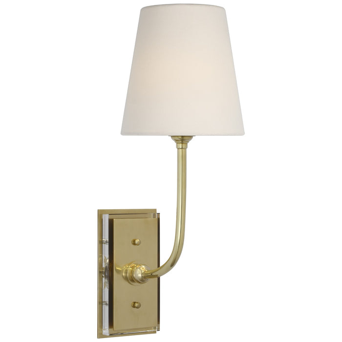 Visual Comfort Signature - TOB 2189HAB-L-CL - LED Wall Sconce - Hulton - Hand-Rubbed Antique Brass