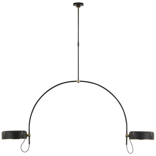 Visual Comfort Signature - TOB 5132MI/HAB-MI - LED Pendant - Oso - Modern Iron and Hand-Rubbed Antique Brass