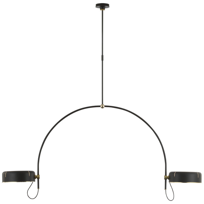 Visual Comfort Signature - TOB 5132MI/HAB-MI - LED Pendant - Oso - Modern Iron and Hand-Rubbed Antique Brass