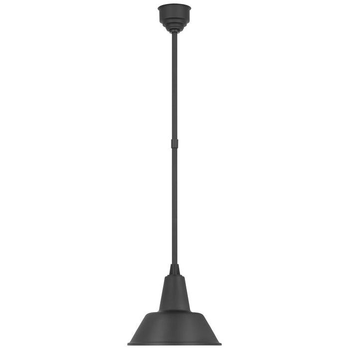Visual Comfort Signature - TOB 5802MBK-MBK - LED Pendant - Academy Barn Light - Matte Black