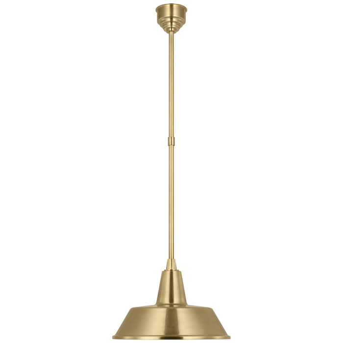Visual Comfort Signature - TOB 5803HAB-HAB - LED Pendant - Academy Barn Light - Hand-Rubbed Antique Brass