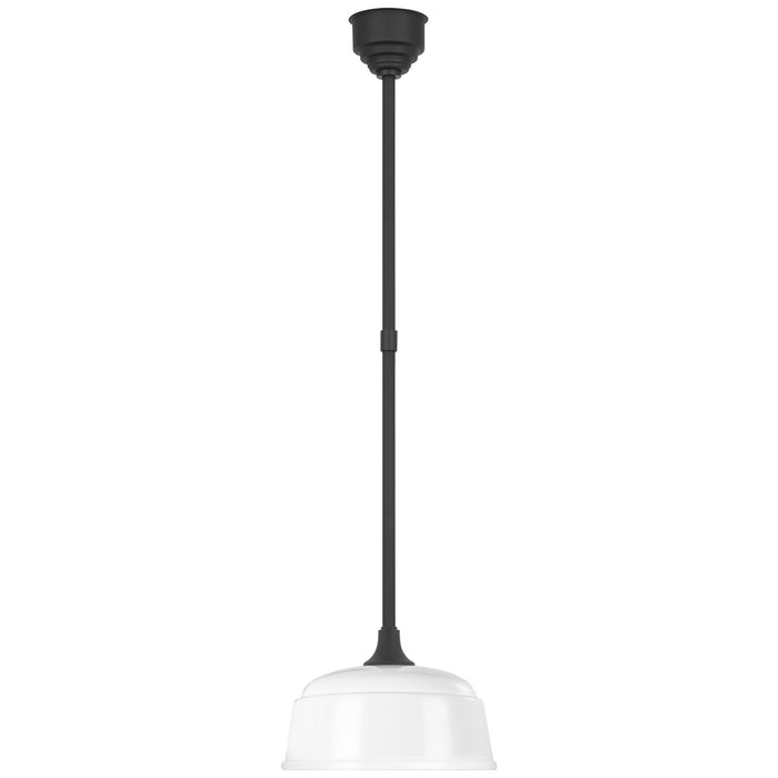 Visual Comfort Signature - TOB 5811MBK-WHT - LED Pendant - Academy Barn Light - Matte Black