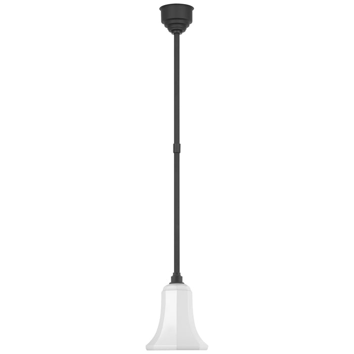 Visual Comfort Signature - TOB 5815MBK-WHT - LED Pendant - Academy Barn Light - Matte Black