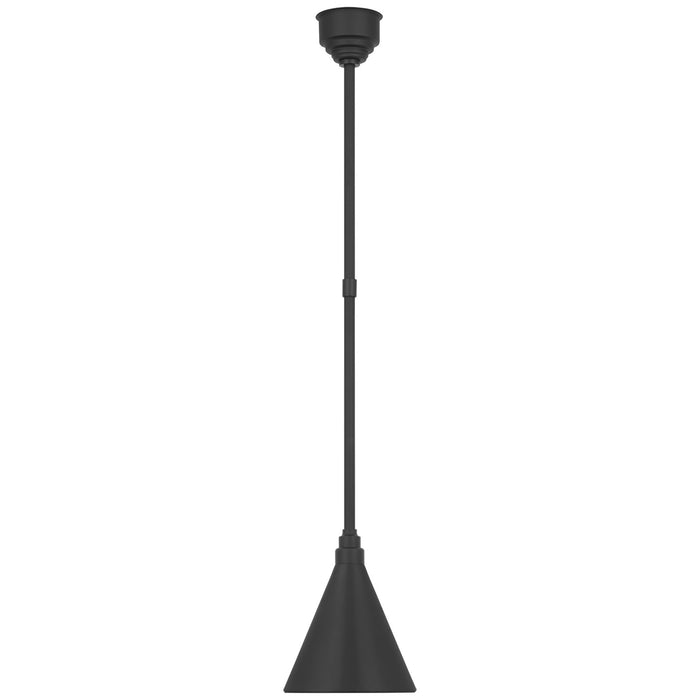 Visual Comfort Signature - TOB 5818MBK-MBK - LED Pendant - Academy Barn Light - Matte Black