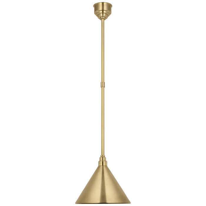 Visual Comfort Signature - TOB 5819HAB-HAB - LED Pendant - Academy Barn Light - Hand-Rubbed Antique Brass