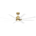 Generation Lighting - 8FLSM65BBSD - 65"Ceiling Fan - Flera Smart 65 LED - Burnished Brass
