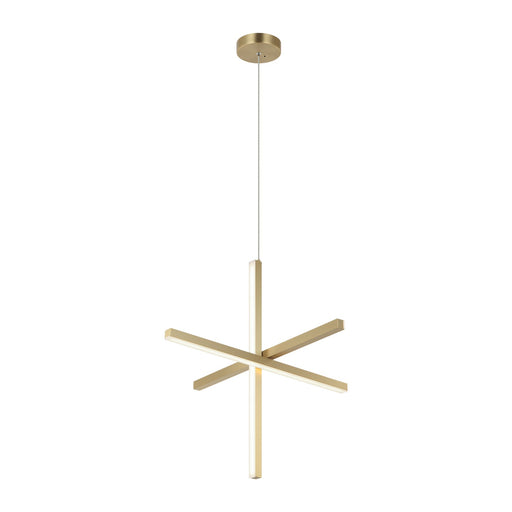 Crosley Three Light Pendant Brushed Gold