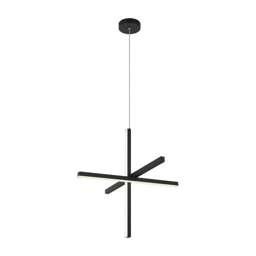 Crosley Three Light Pendant Matte Black