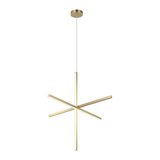Crosley Three Light Pendant Brushed Gold