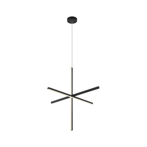 Crosley Three Light Pendant Matte Black