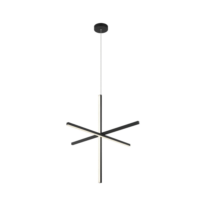 Matteo Lighting - C38936MB - Three Light Pendant - Crosley - Matte Black