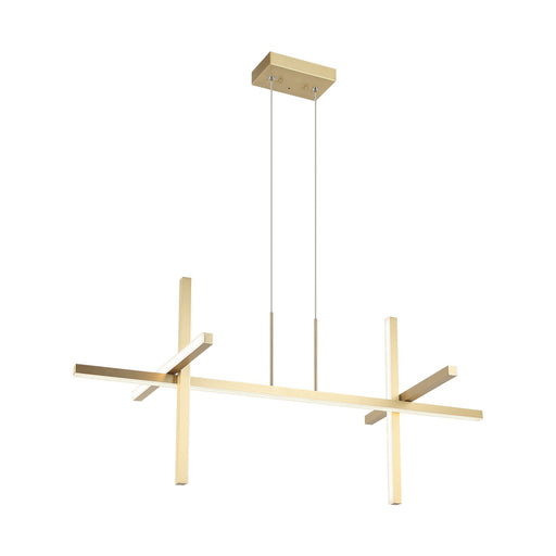 Matteo Lighting - C38944BG - Four Light Pendant - Crosley - Brushed Gold