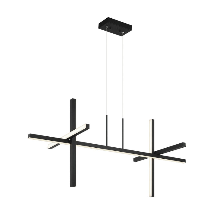 Matteo Lighting - C38944MB - Four Light Pendant - Crosley - Matte Black